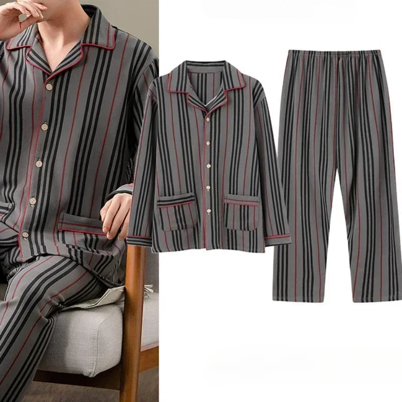 Lässiges Winter-Pyjama-Set in Übergröße mit ultimativem Komfort für Männer | Dani