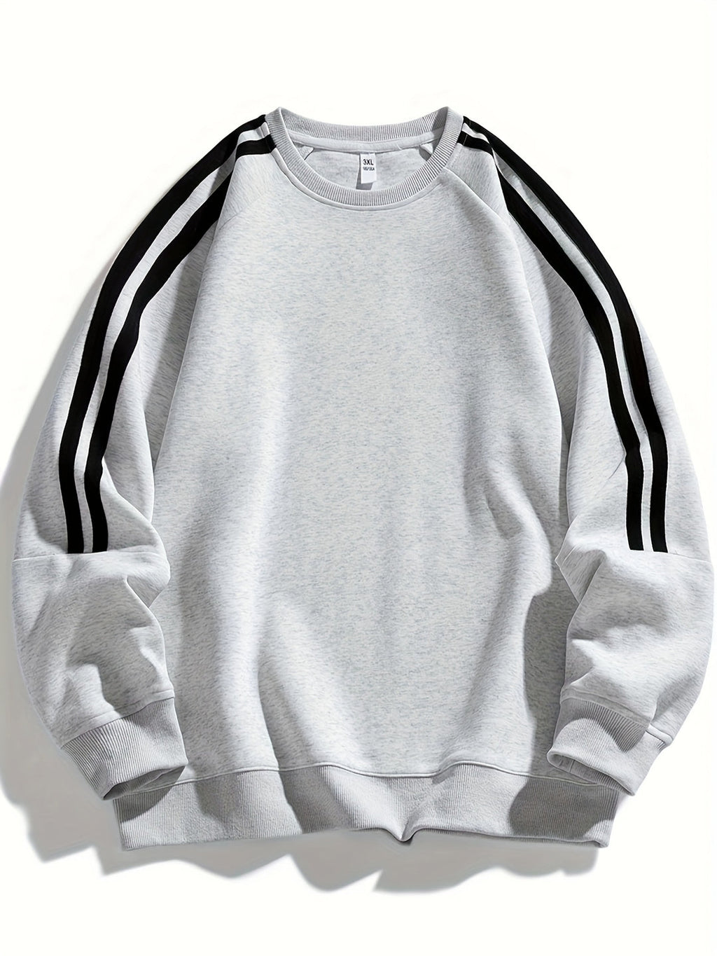 Herren Pullover | Stylisch & Atmungsaktiv | Gestreiftes Seitendesign | Klassischer Rundhalsausschnitt