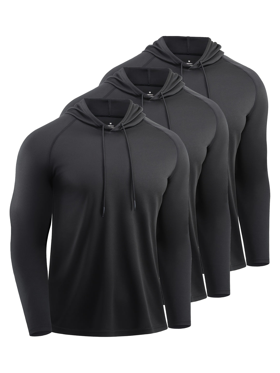 Herren-Kapuzenpullover (3er-Pack) | Schnell trocknend & atmungsaktiv | Sportlicher Stil mit Kapuze | Polyester