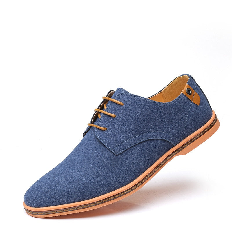 Herren-Oxford-Schuhe | Wildlederoptik | Stilvoll & bequem | Schnürung & griffige Sohle