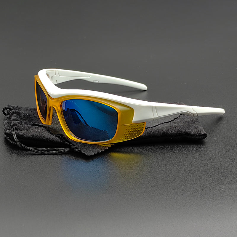 Sport-Sonnenbrille für Männer | Polarisierende Gläser | 100% UV-Schutz | Leichtes Plastik