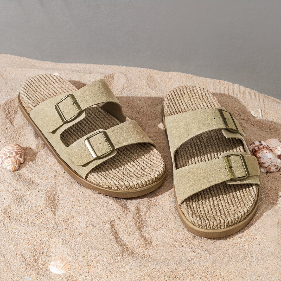 Herrensandalen | Offene Zehe & Schnalle | Atmungsaktiv & Rutschfest | EVA-Sohle für Strand & Wasser