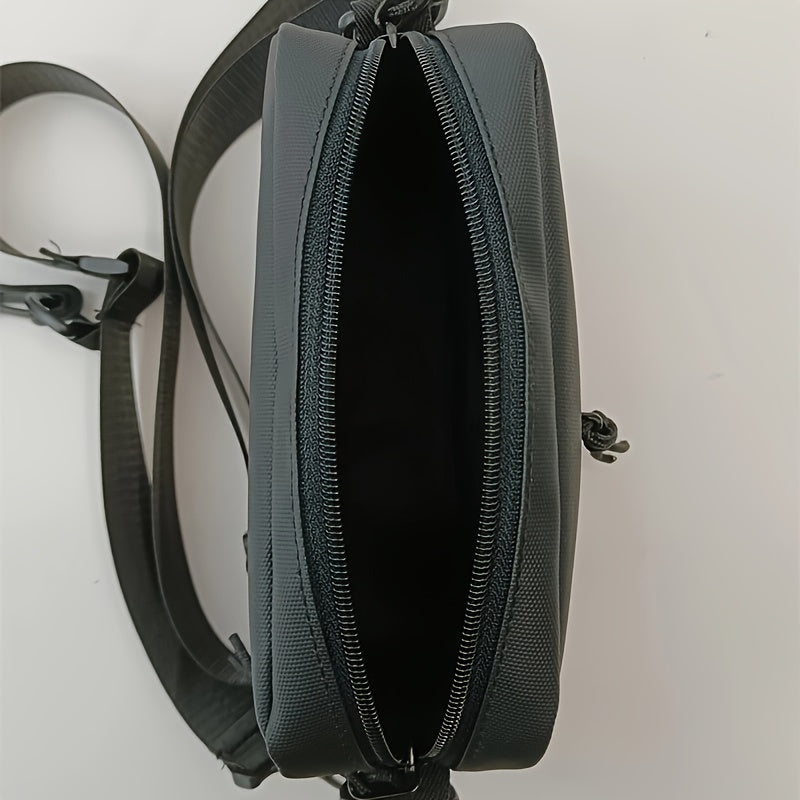 Umhängetasche für Männer | Kompaktes & schlankes Design | Handytasche & verstellbarer Riemen | Grünes Nylon