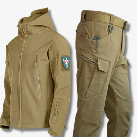 Taktische Herrenjacke und -hose im Set für ultimative Haltbarkeit und Funktionalität | Wout
