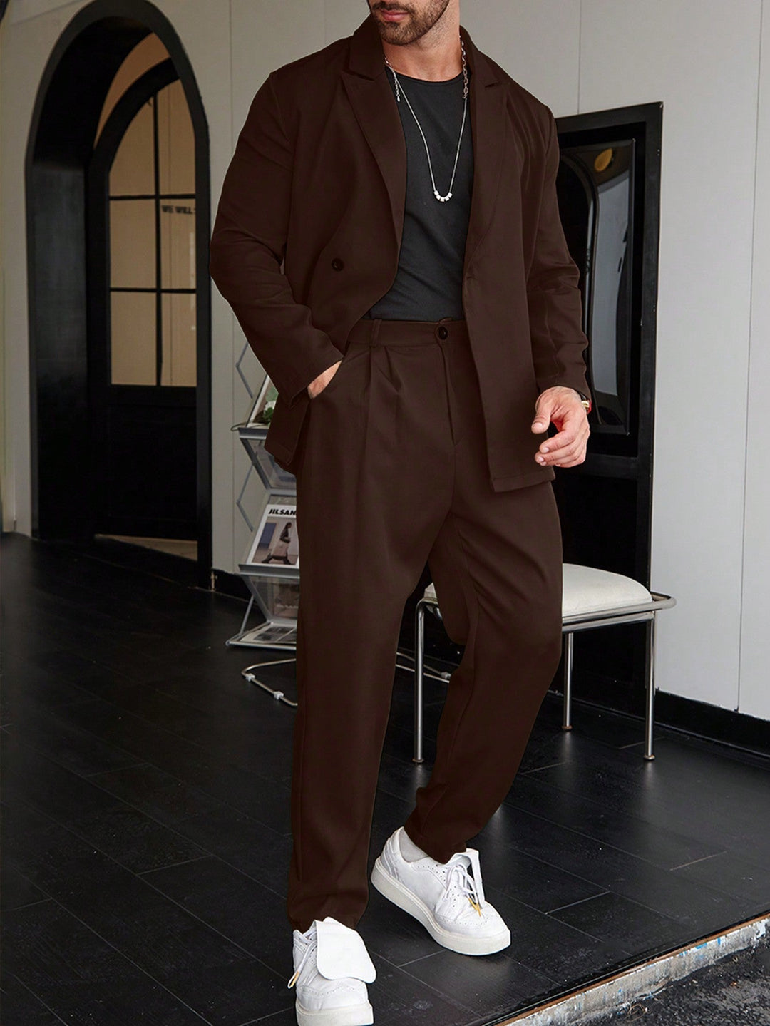 Herrenanzug | Slim Fit 2-teilig | Einreihig & Scheitelrevers | Maßgeschneiderter Blazer & Hose