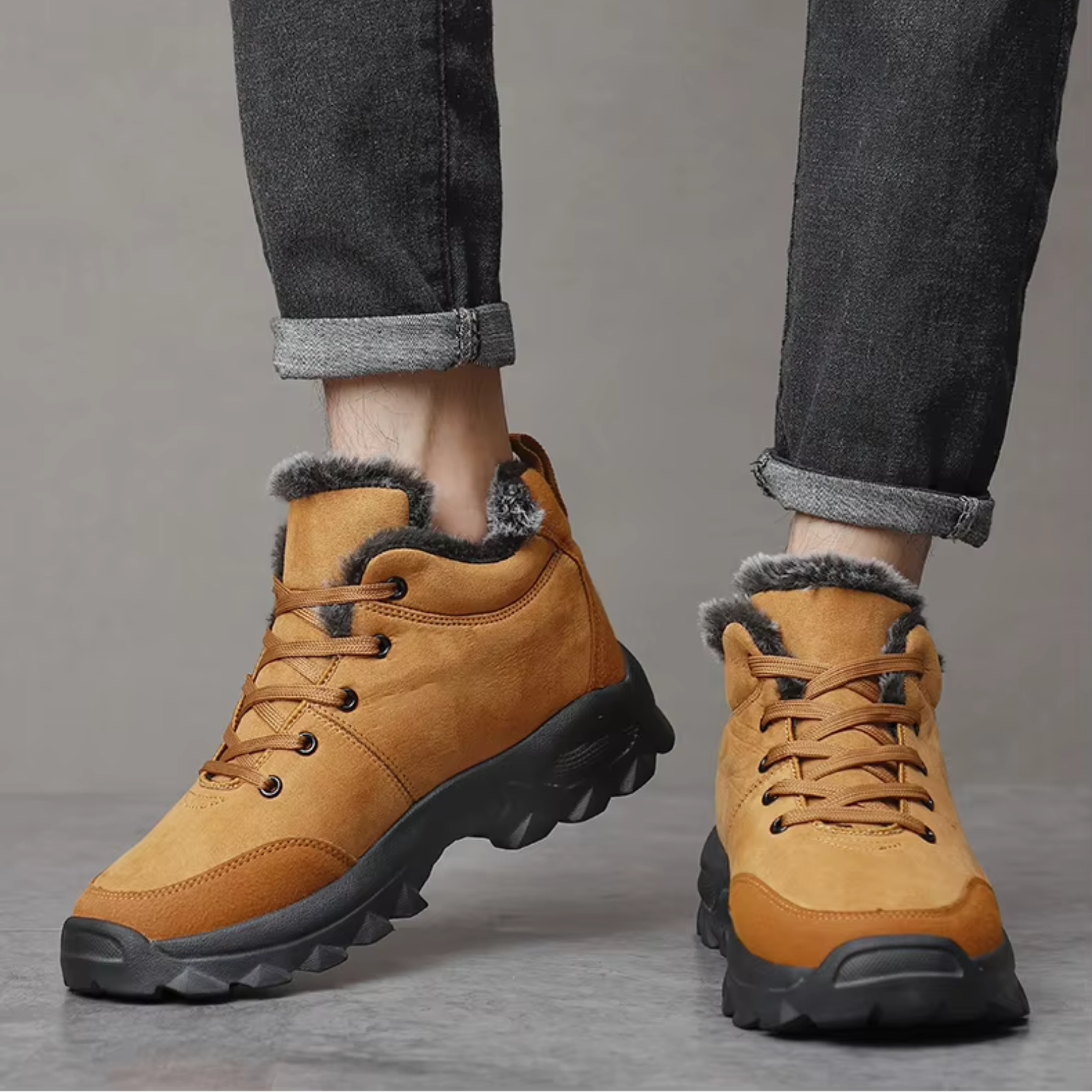 Warme Winterstiefel mit Fleecefutter und rutschfester Sohle für Herren | Jay