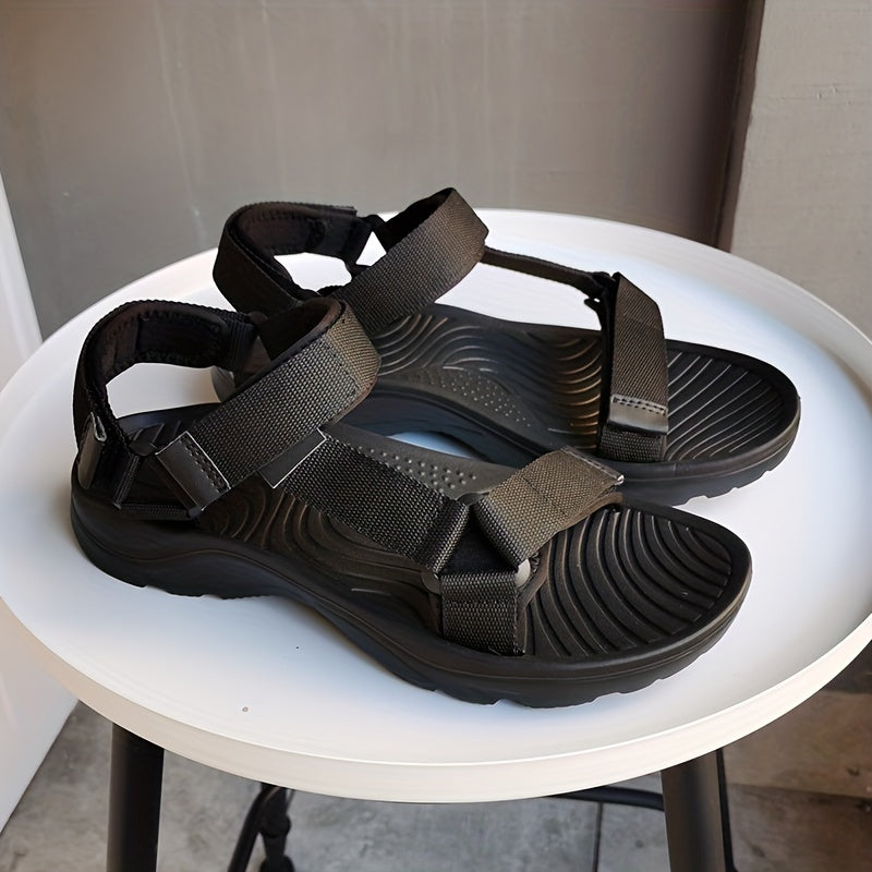 Herrensandalen | Offene Nase & Klettverschluss | Rutschfest & Leichtgewicht | Outdoor Summer Style