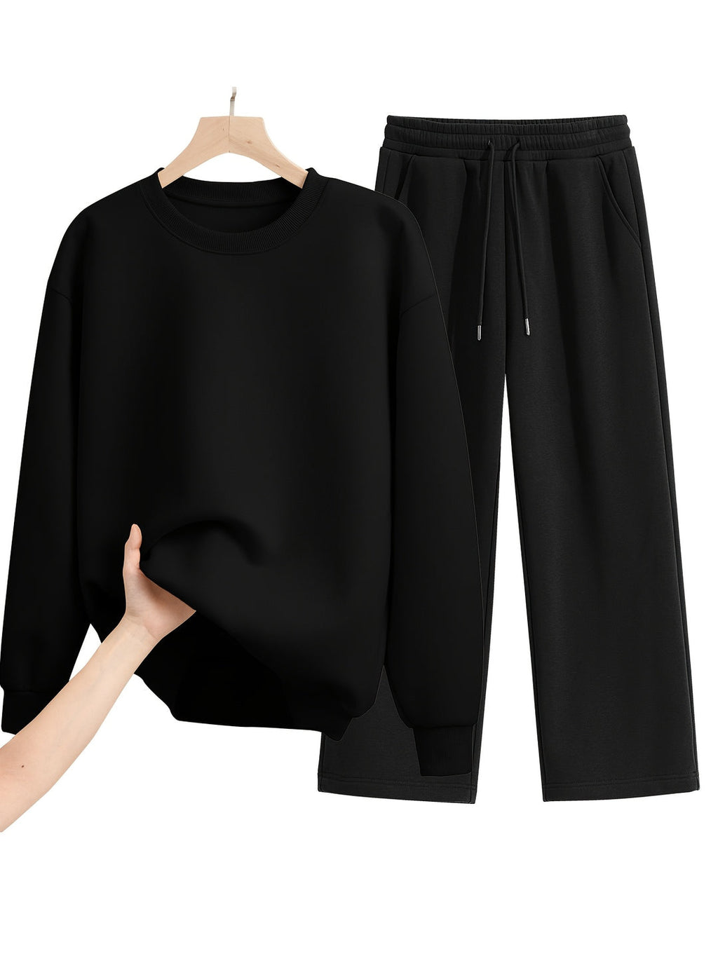 Zweiteiliges Set für Männer | Gerade Hose & Sweatshirt | Bequem & Trendy
