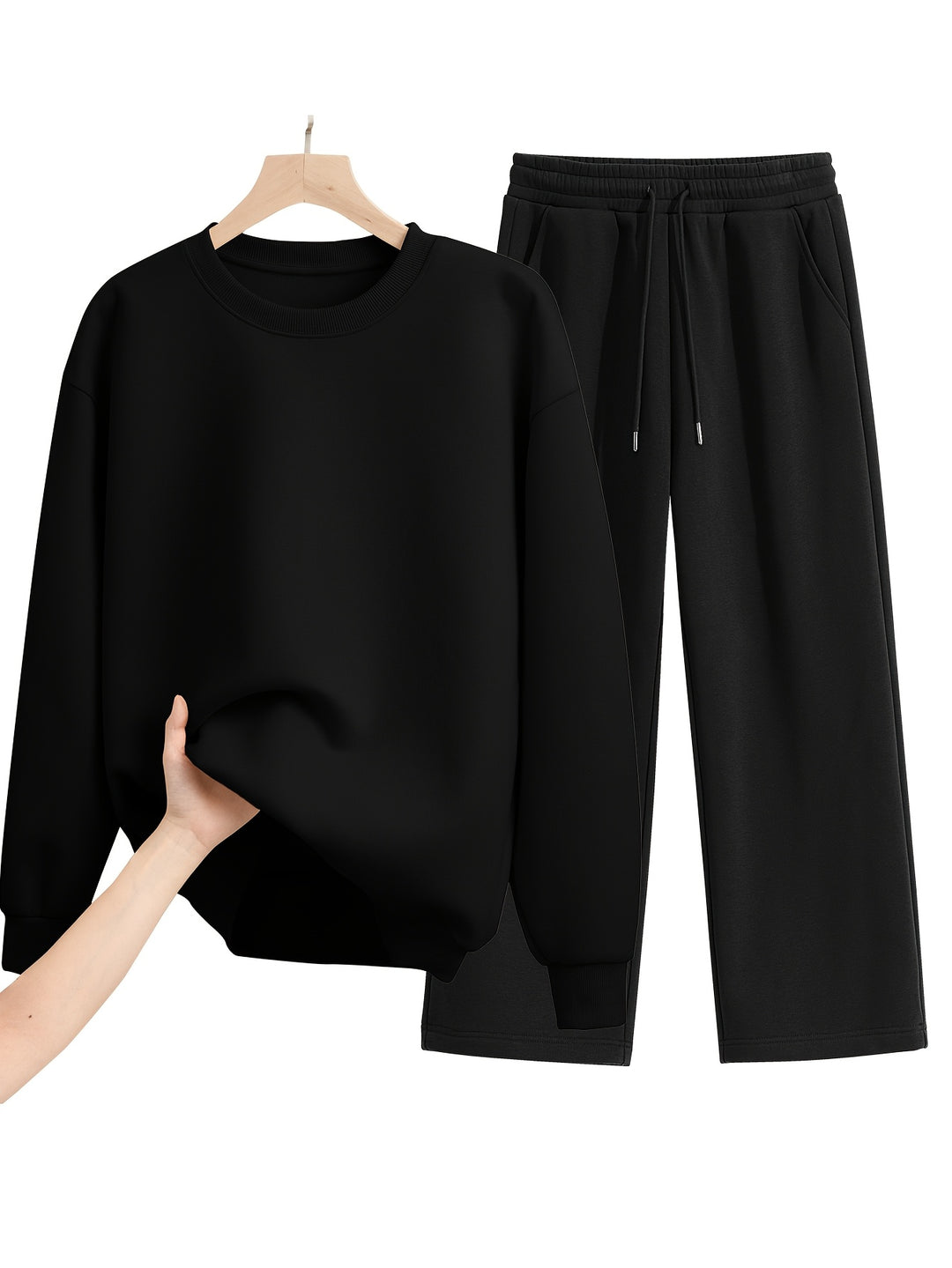 Zweiteiliges Set für Männer | Gerade Hose & Sweatshirt | Bequem & Trendy