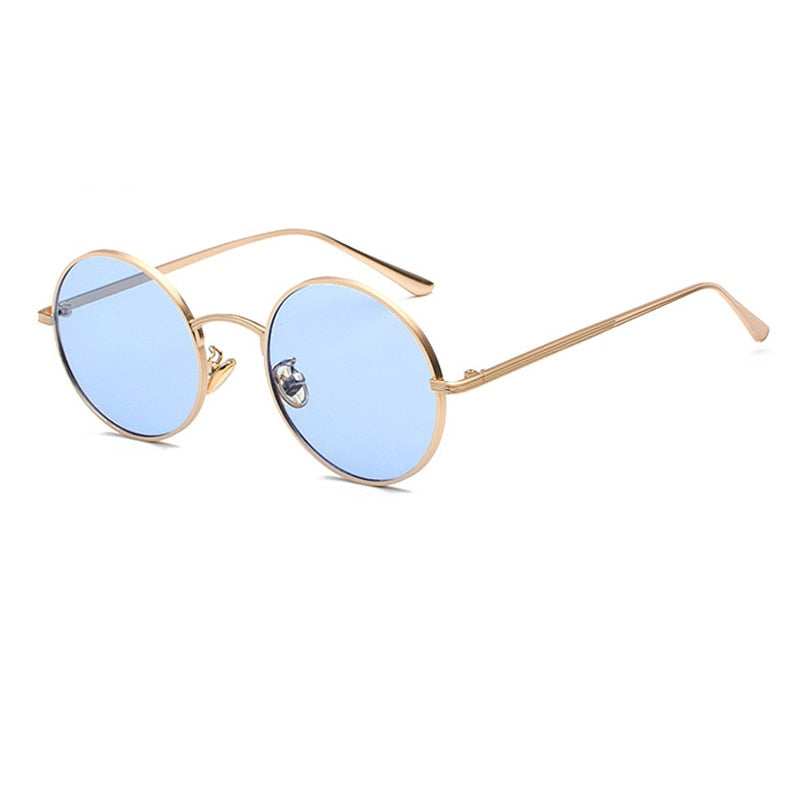 Sonnenbrille Herren | Runder Metallrahmen | Vintage Retro Look | Klassisches Design