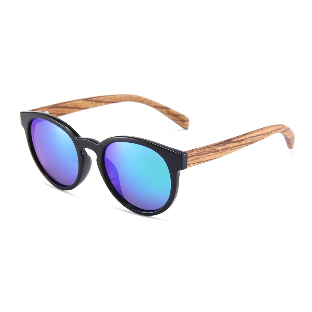 Herren-Sonnenbrille | Polarisiert & UV400 | Bambusbeine & Vintage-Design | Federscharniere