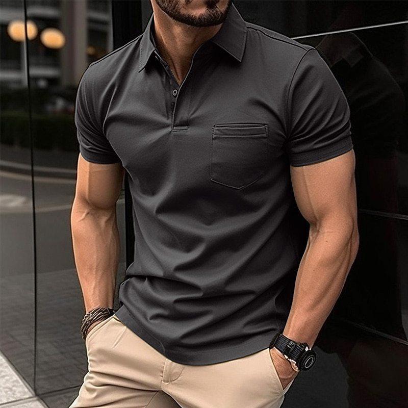 Herren Polo T-Shirt | Slim Fit Sportliches Modell | Seidig & Atmungsaktiv | Baumwolle & Polyester