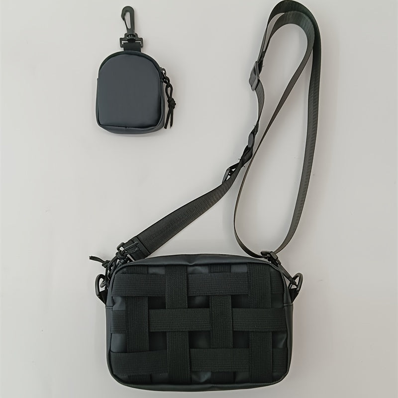 Herren-Umhängetasche | Kompakte Crossbody- & Handytasche | Leicht und reisefähig | Schwarz
