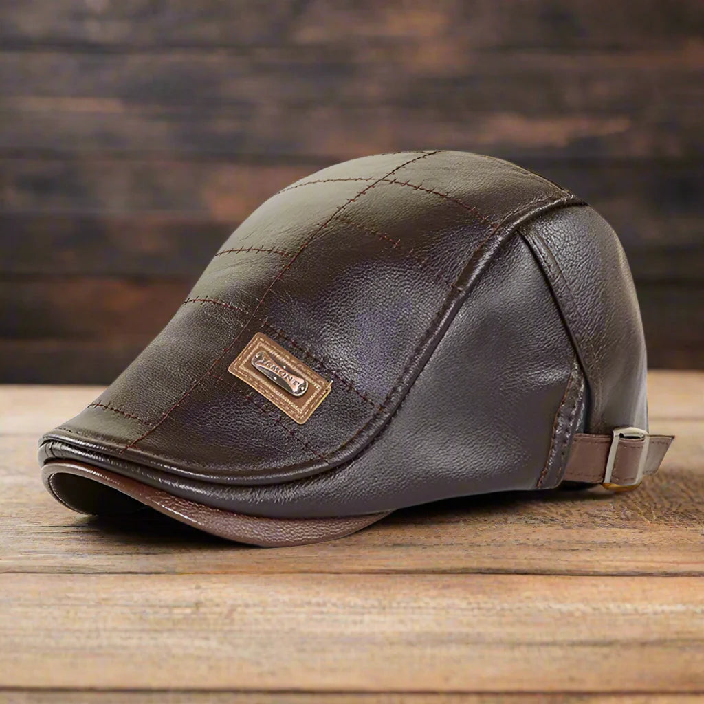 Herren Barret | Retro Leder Look | Winddicht & Verstellbar | Warmer Winter Style