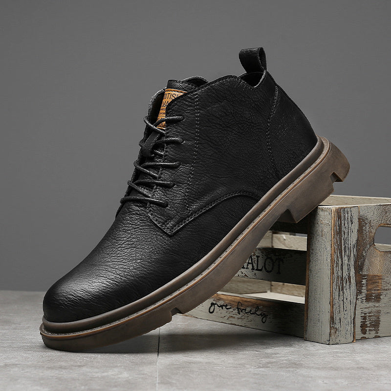 Herrenstiefel | Hochwertiges Leder | Rutschfest & Modisch | Britischer Stil