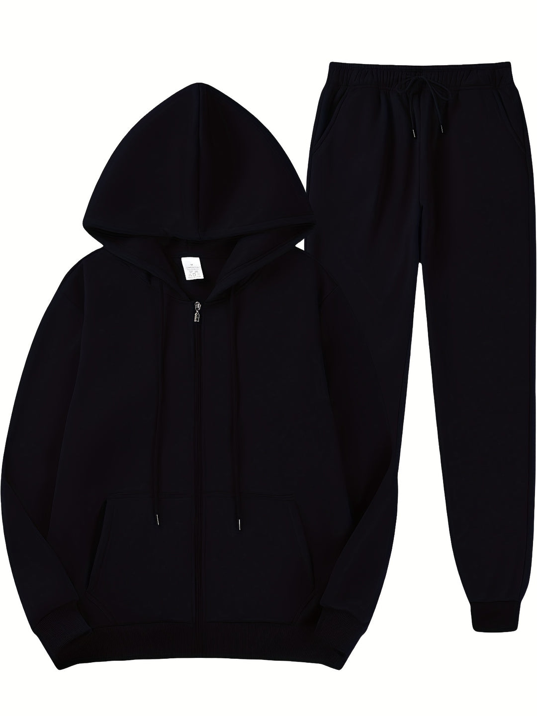 Herren-Sweatanzug | Fleece gefüttert | Kapuzenpulli & Sweatpants mit Reißverschluss | Warm & lässig
