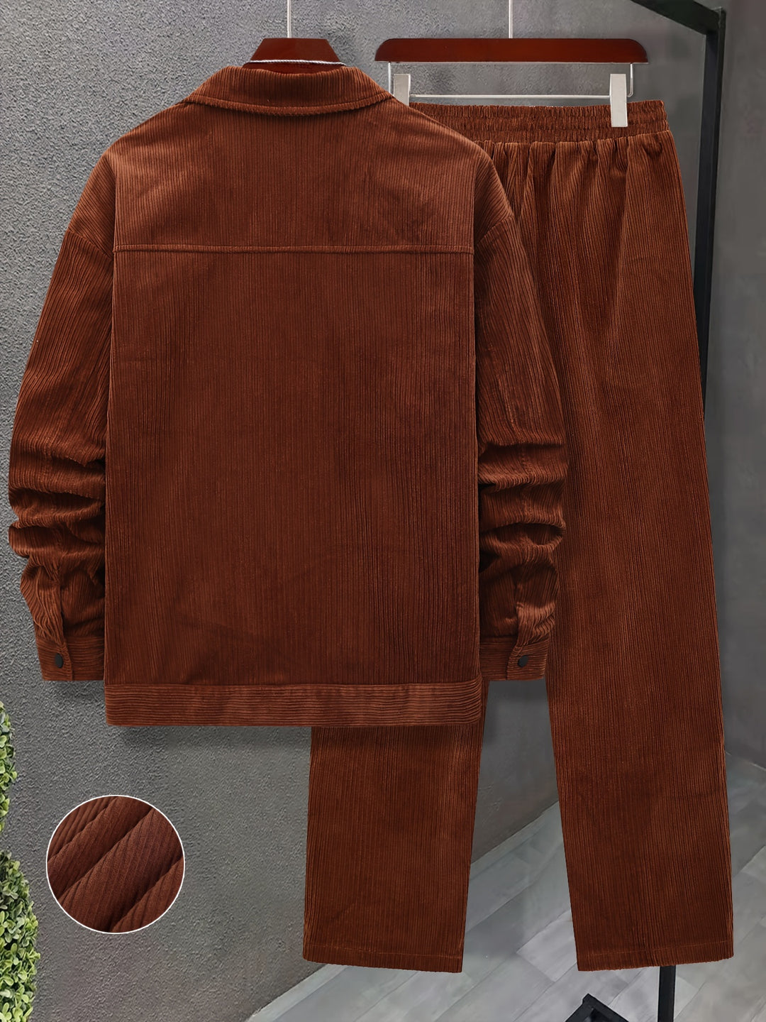 Cord Herren-Set | Trendy & Sophisticated | Geknöpfte Jacke & Entspannte Hose