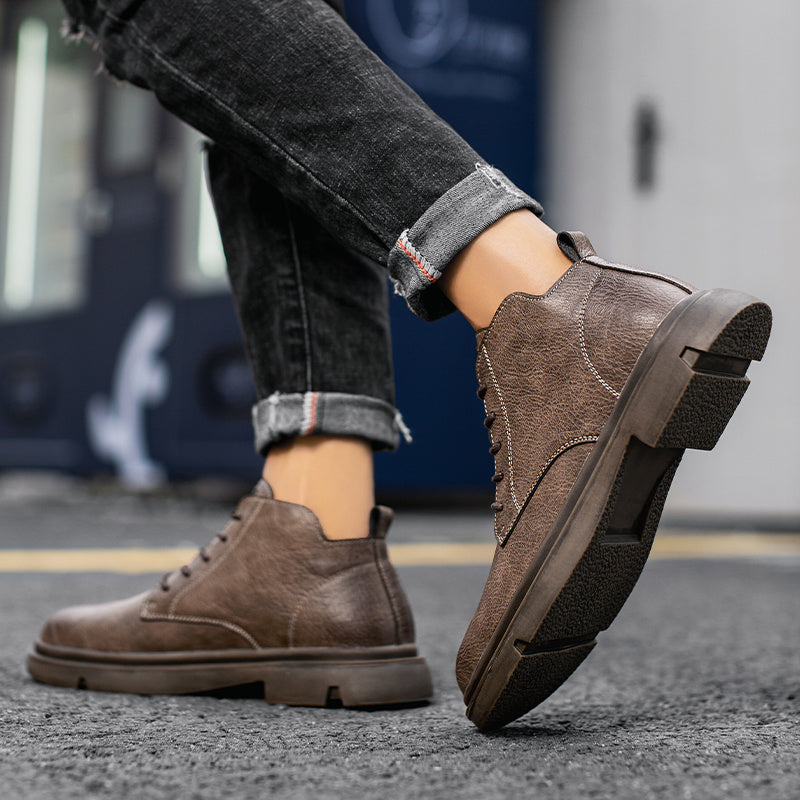 Herrenstiefel | Hochwertiges Leder | Rutschfest & Modisch | Britischer Stil