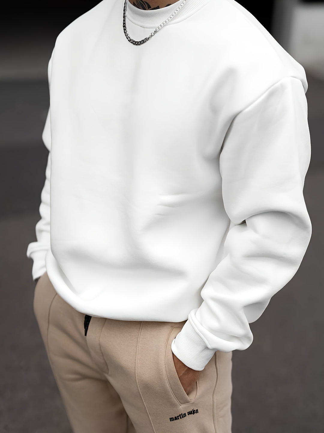Herren Sweatshirt | Stilvoll & vielseitig | Einfarbig mit Rundhalsausschnitt | Frühling & Herbst