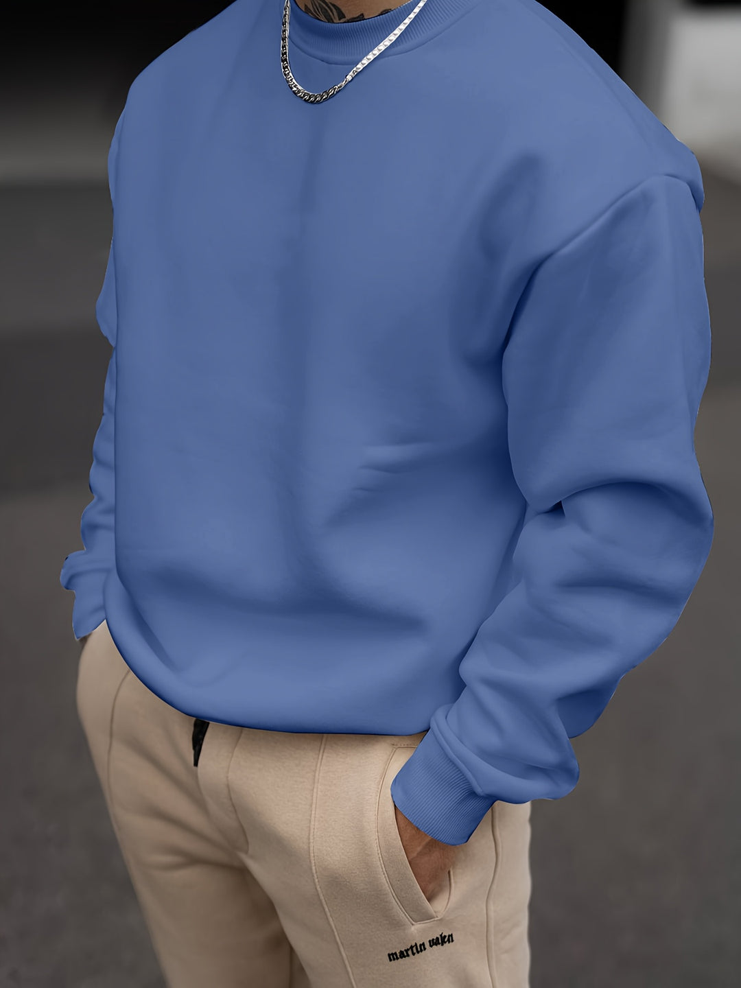 Herren Sweatshirt | Stilvoll & vielseitig | Einfarbig mit Rundhalsausschnitt | Frühling & Herbst