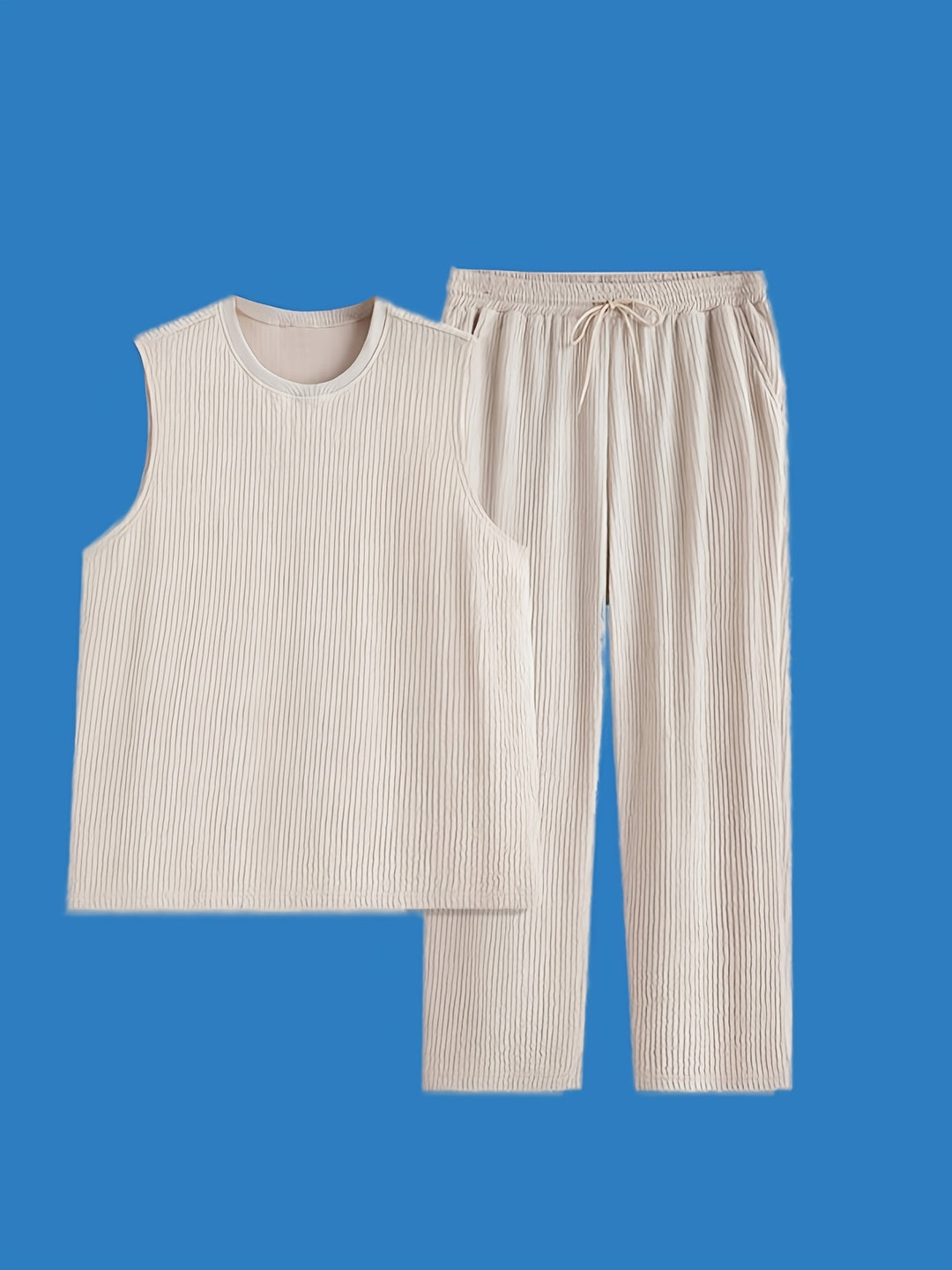 Ärmelloses Oberteil & Hose | Modern & Stylisch | Lässige Sportbekleidung Herren Set