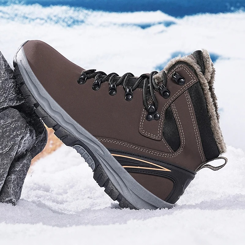 Wasserdichte, isolierte Winterstiefel für Männer mit Fleecefutter und einzigartigem Design | Pieter