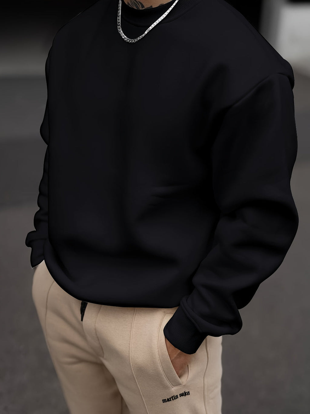 Herren Sweatshirt | Stilvoll & vielseitig | Einfarbig mit Rundhalsausschnitt | Frühling & Herbst