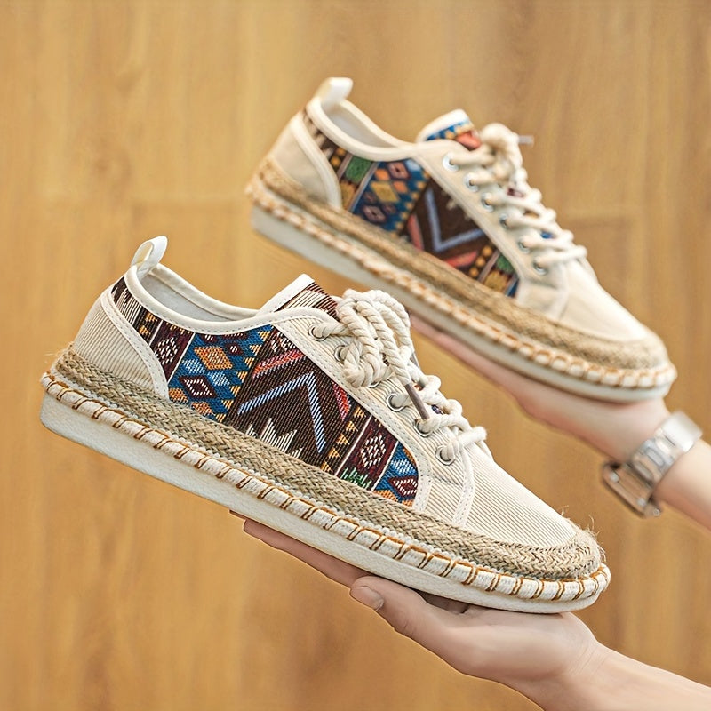 Herren Espadrille Sneakers | Bohemian Style | Atmungsaktiv & Vintage Look