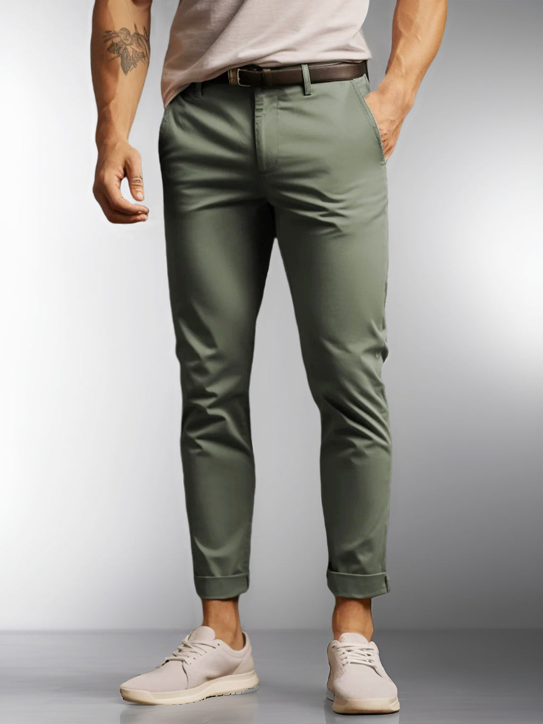 Anspruchsvolle Stretch-Hose für Männer mit Baumwollmischung und elegantem Stil | Wout