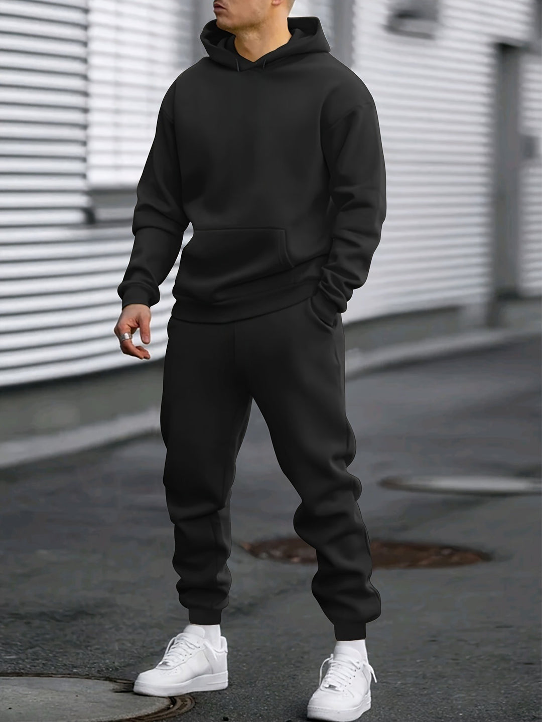 Herren-Sport-Set | Kapuzenpulli & Sweatpants | Warm & Atmungsaktiv | Herbst & Winter