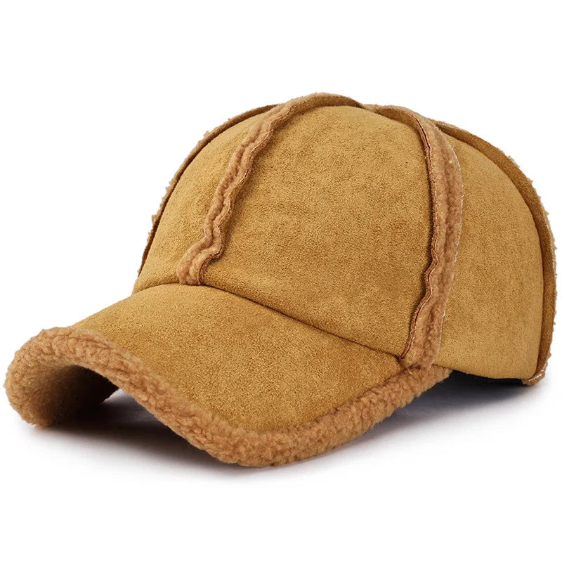 Herrenmütze | Vintage-Look | Winddicht & Modisch | Wildleder-Look | Baseballkappe