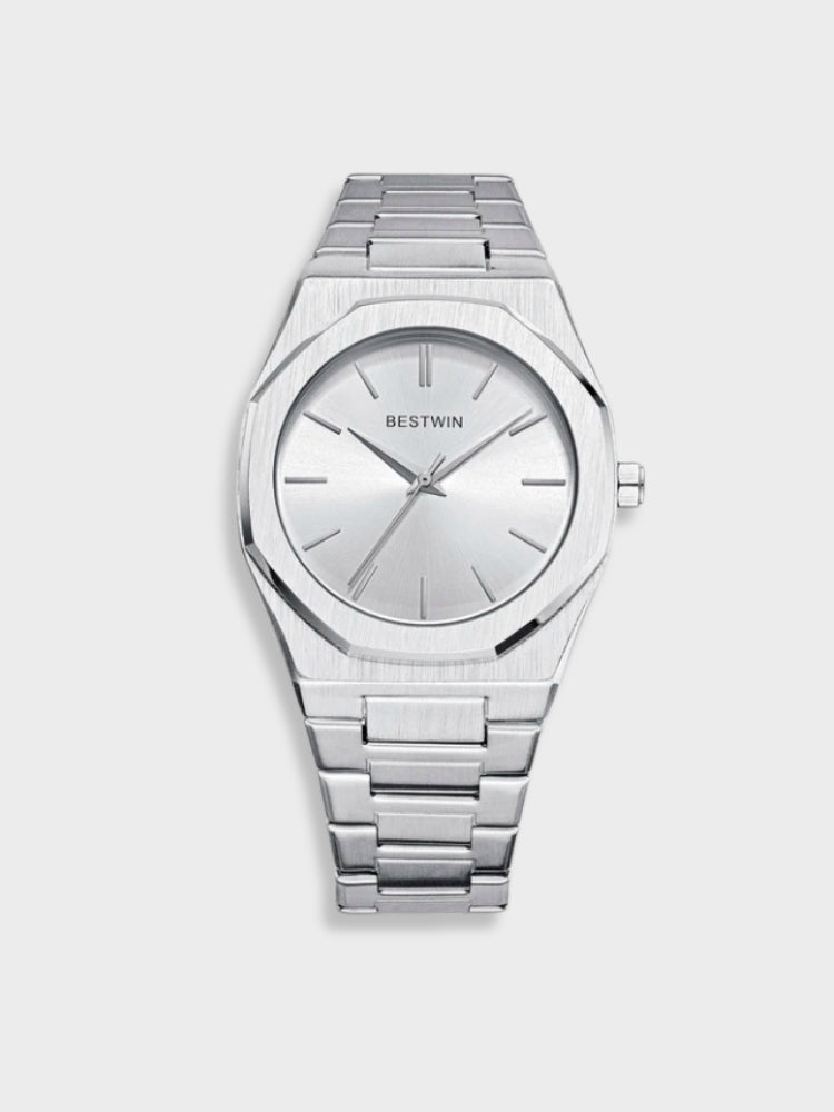 Zeitlose Edelstahl Vintage Uhr für Herren mit klassischer Eleganz | BESTWIN