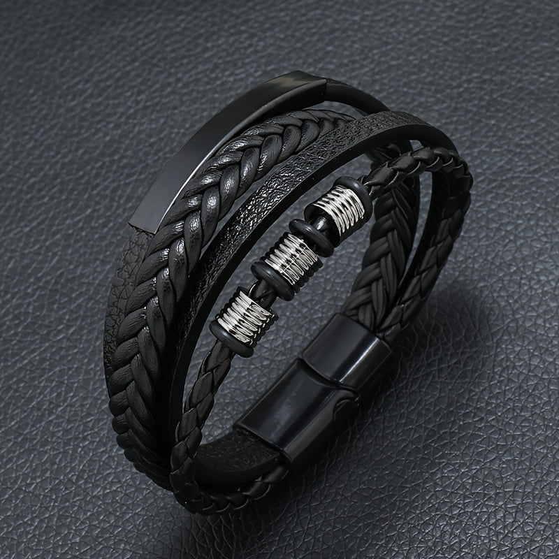 Herrenarmband | Vintage Handwoven | Mehrlagig & Magnetverschluss