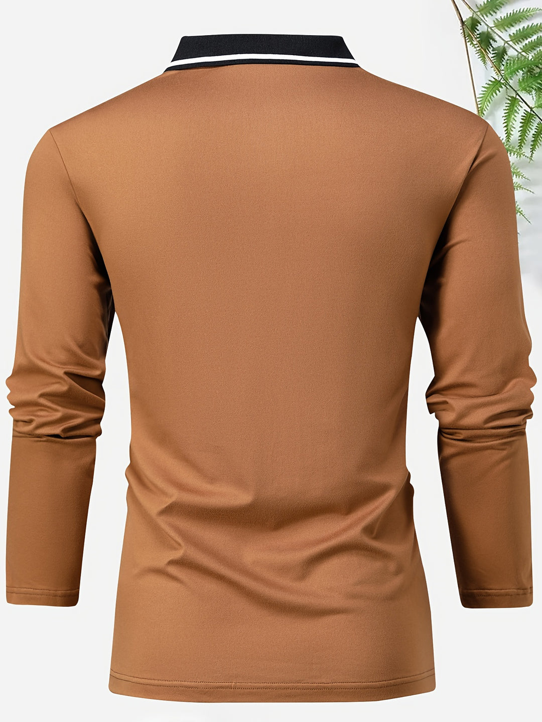 Herren-Polo | V-Ausschnitt & lange Ärmel | Casual Look | Frühling & Sommer