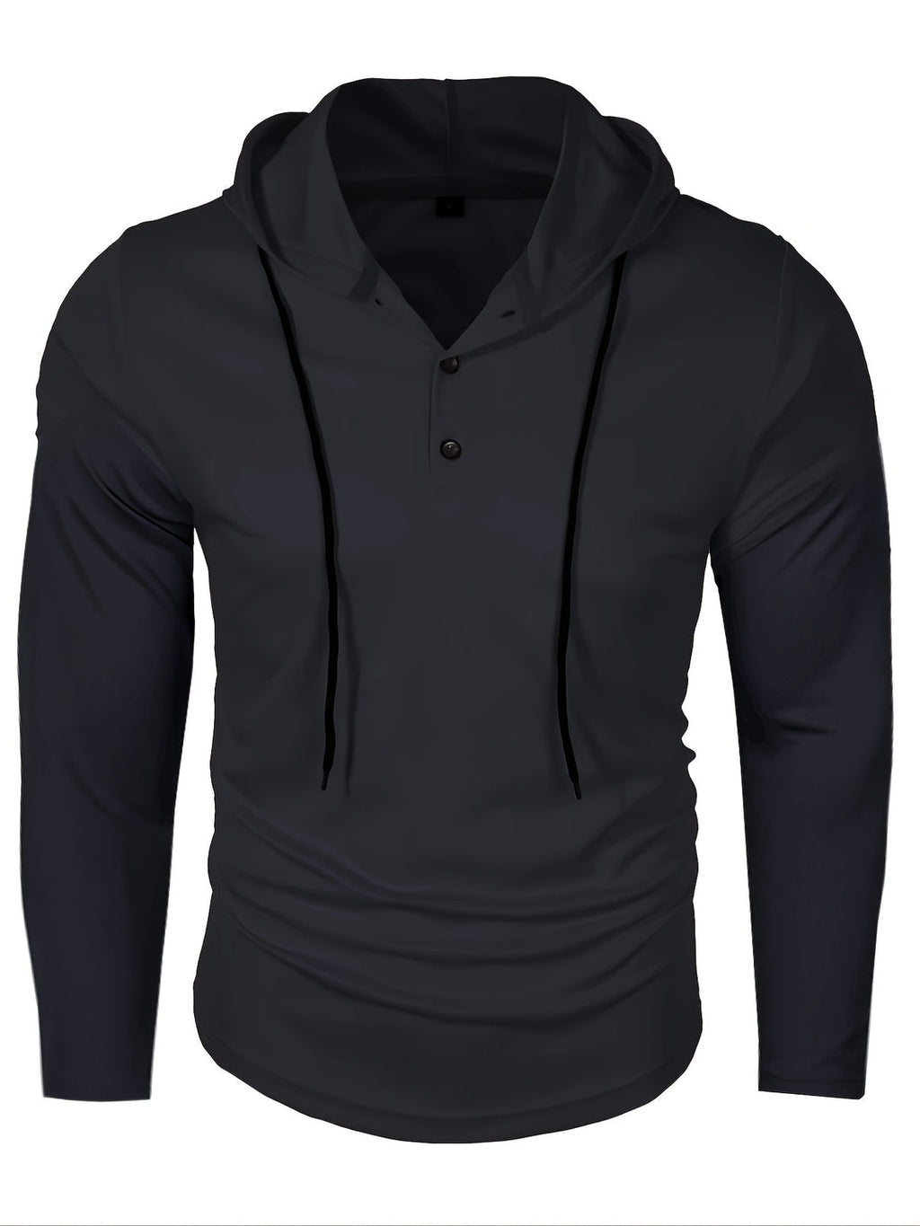 Herren-Kapuzenpullover | Leicht & Atmungsaktiv | Kordelzug & Drei-Knopf-Verschluss | Lässig & Sportlich
