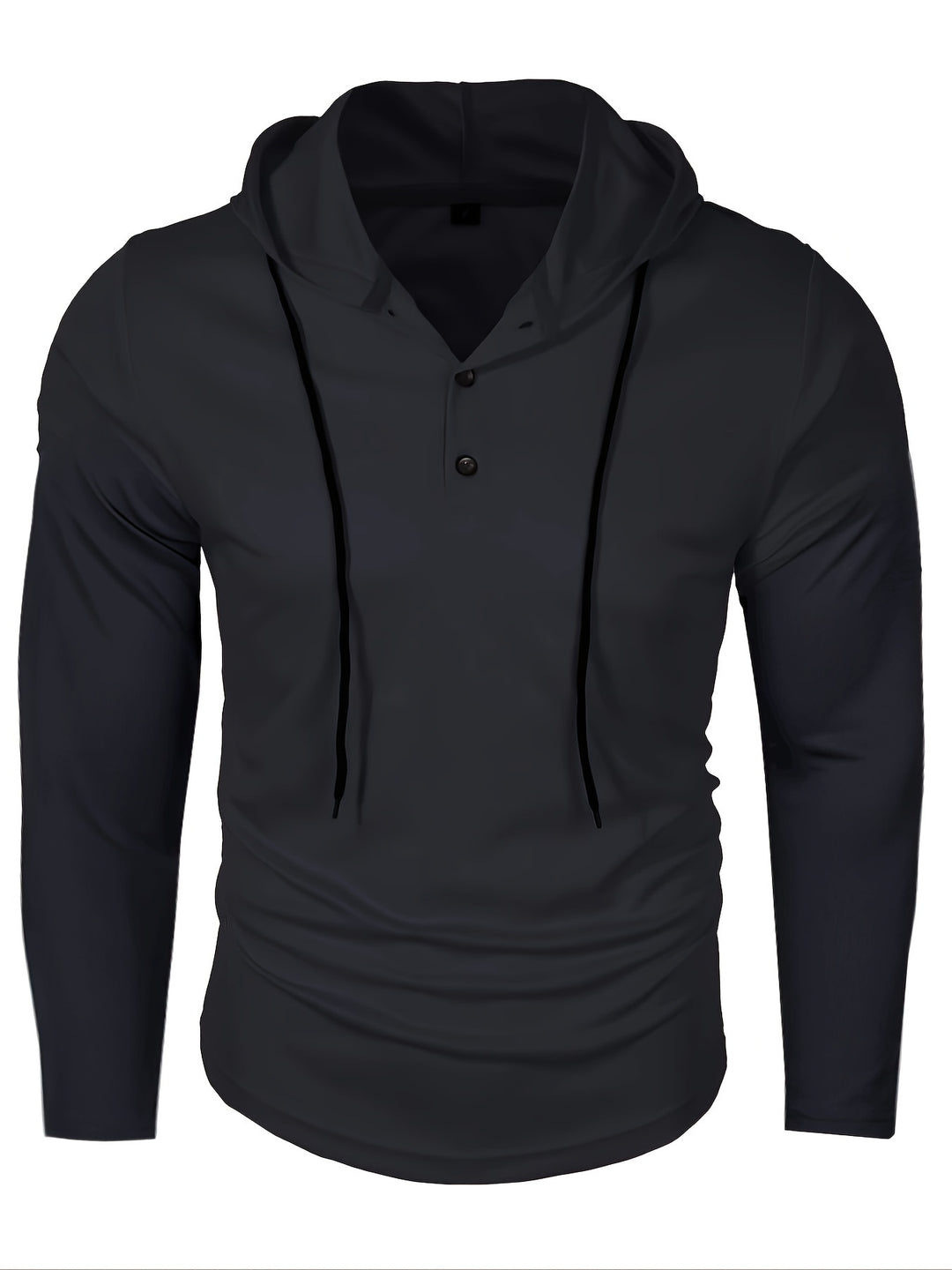 Herren-Kapuzenpullover | Leicht & Atmungsaktiv | Kordelzug & Drei-Knopf-Verschluss | Lässig & Sportlich