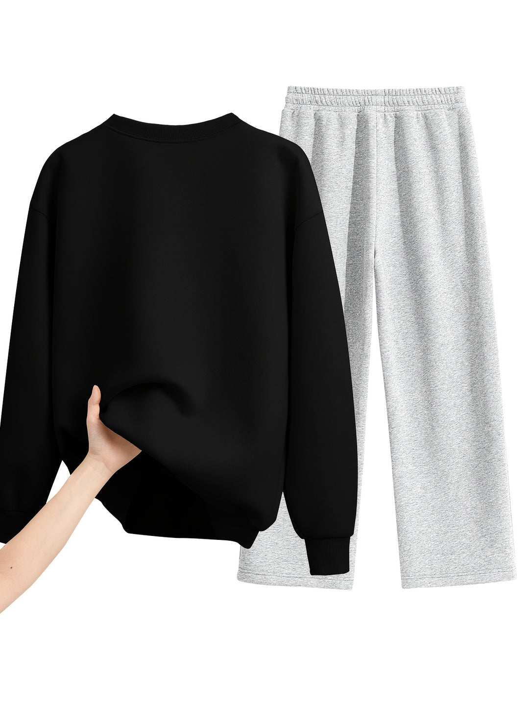 Zweiteiliges Set für Männer | Gerade Hose & Sweatshirt | Bequem & Trendy