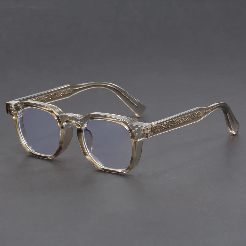 Herren-Sonnenbrille | Dicke rechteckige Form | Handgefertigtes Acetat | UV400 & verstärkte Scharniere