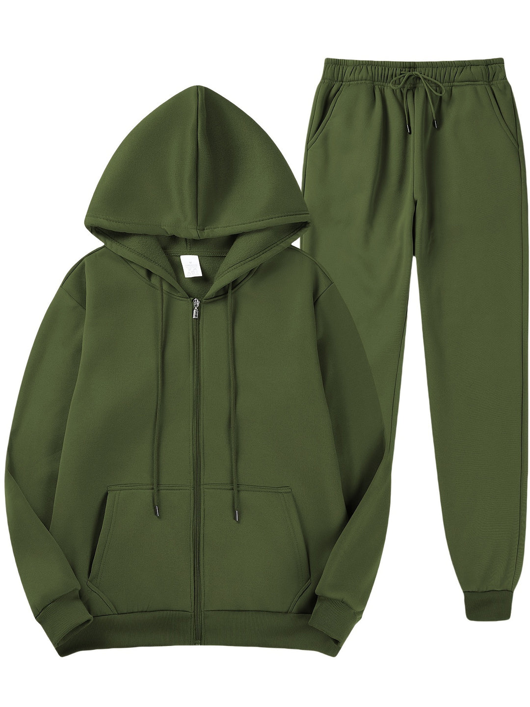 Herren-Sweatanzug | Fleece gefüttert | Kapuzenpulli & Sweatpants mit Reißverschluss | Warm & lässig
