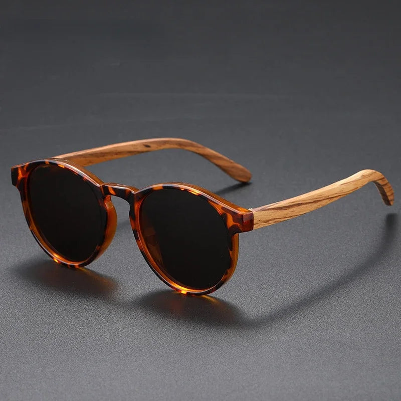 Herren-Sonnenbrille | Polarisiert & UV400 | Bambusbeine & Vintage-Design | Federscharniere