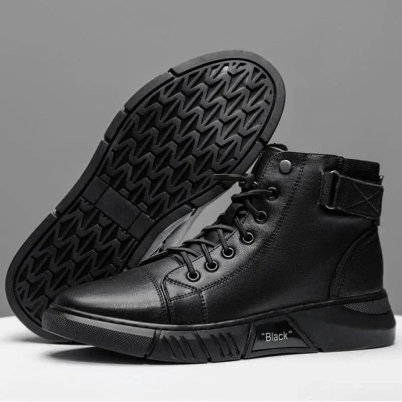 Schlanke Lederschuhe mit modischem Design und bequemer Passform für Männer | Kevin