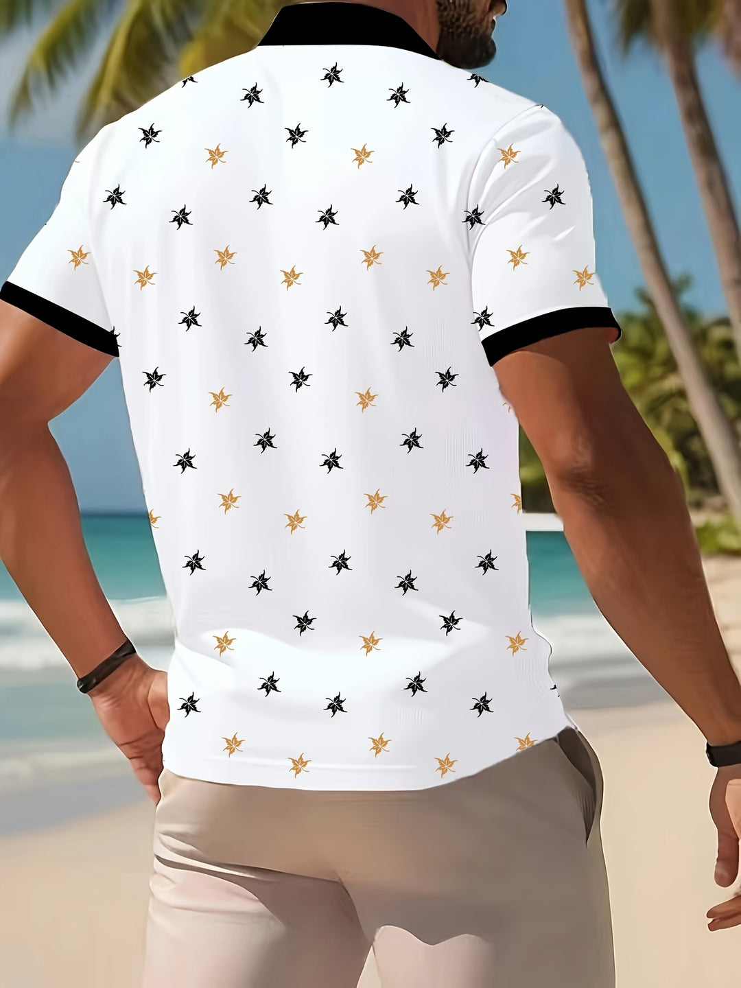 Herren Golf Polo | 3D Druck | Sportlich & Atmungsaktiv | Leichtgewichtig