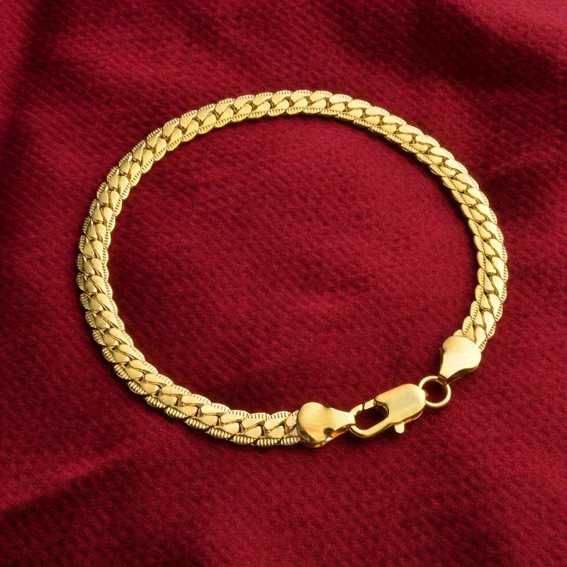 Herrenarmband | Vergoldetes Gold | Trendiges & schlichtes Design | Kupfer