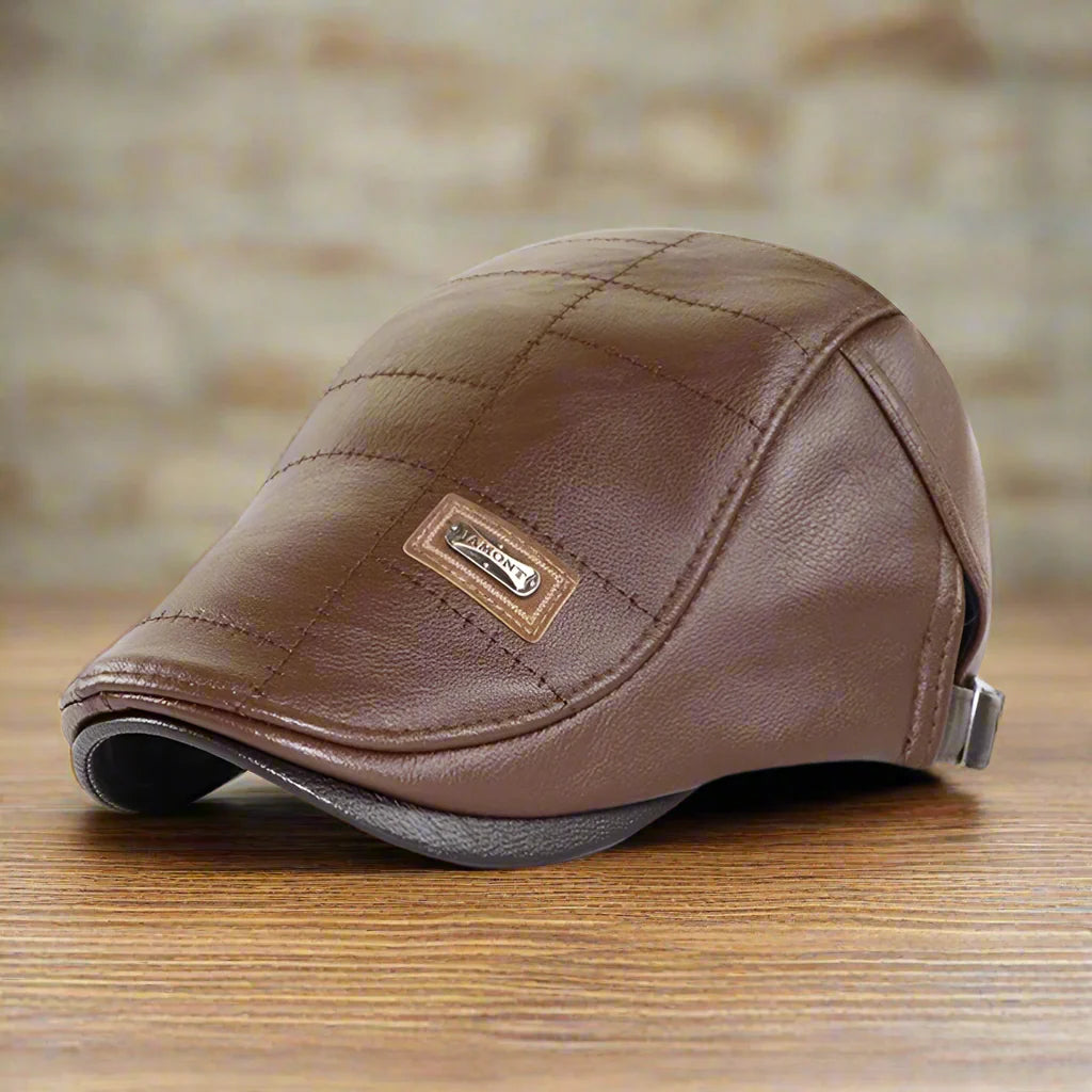 Herren Barret | Retro Leder Look | Winddicht & Verstellbar | Warmer Winter Style
