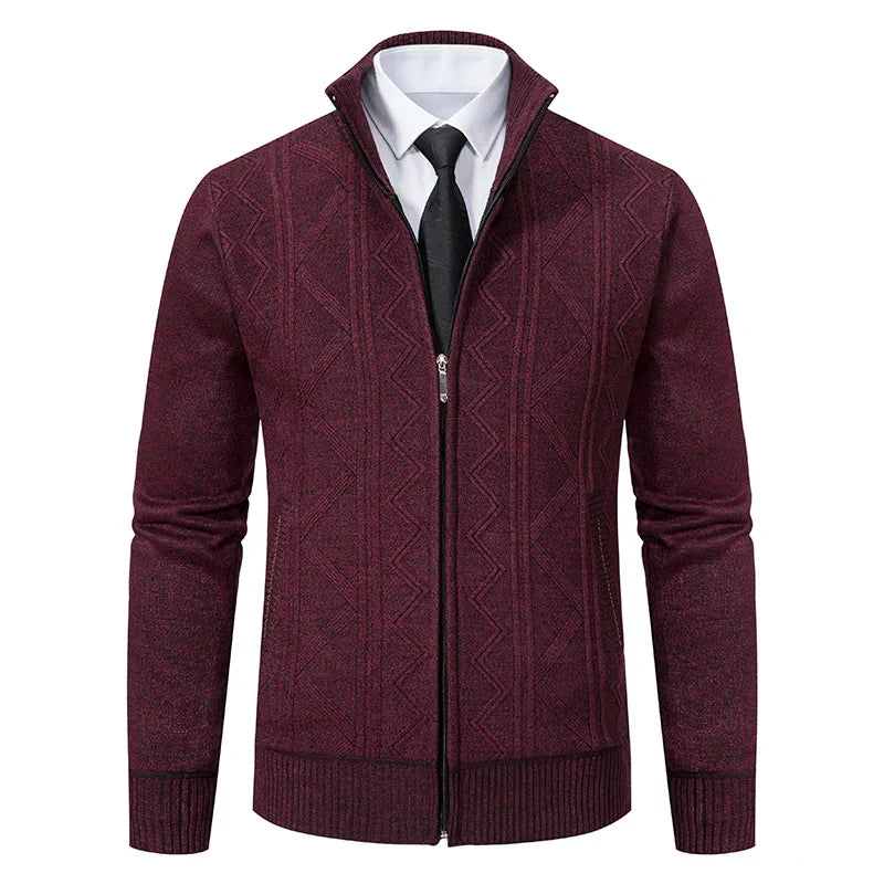 Luxuriöse Strickjacke | Warm & Stylisch | Business & Casual Eleganz | Polyester