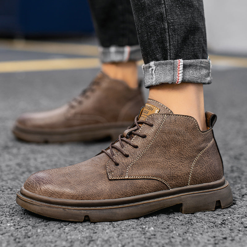 Herrenstiefel | Hochwertiges Leder | Rutschfest & Modisch | Britischer Stil