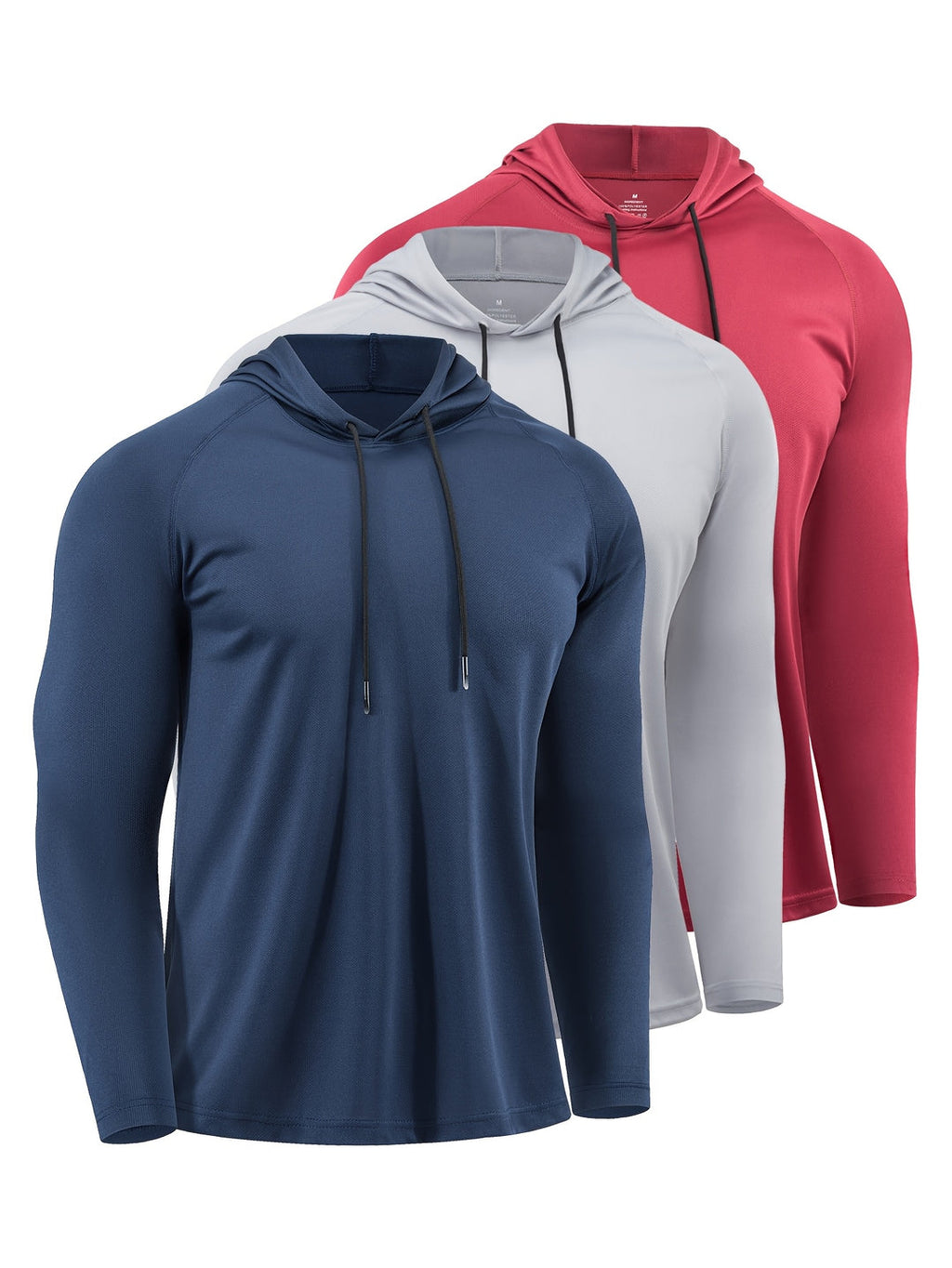 Herren-Kapuzenpullover (3er-Pack) | Schnell trocknend & atmungsaktiv | Sportlicher Stil mit Kapuze | Polyester