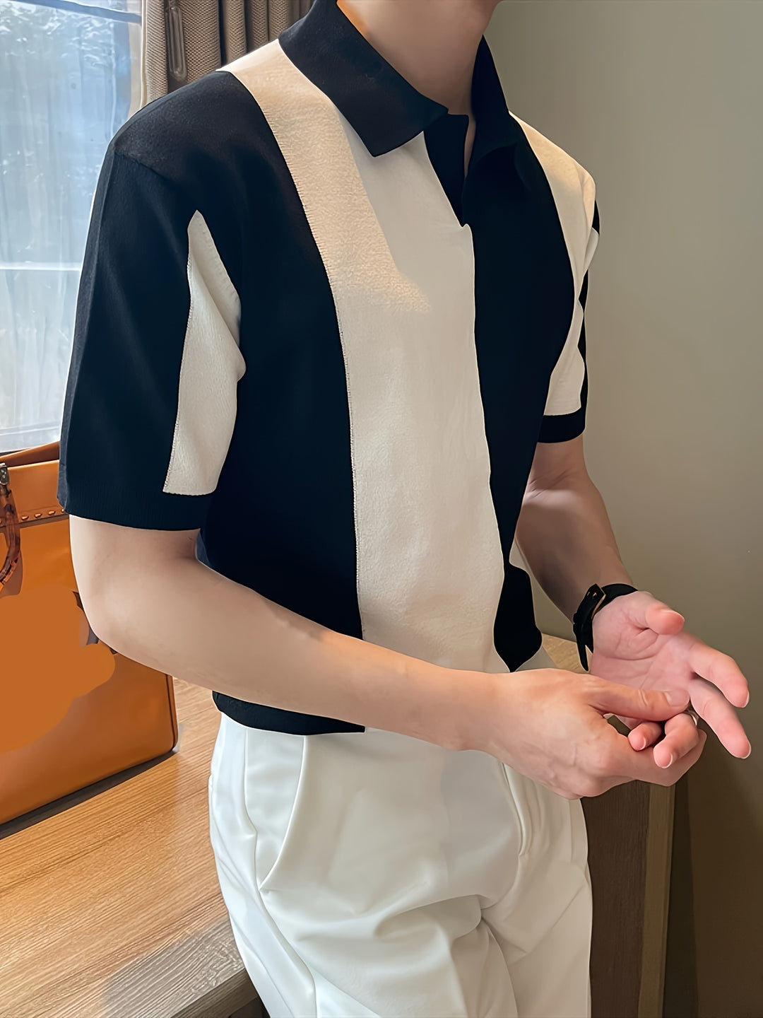 Stylisches Herren-Farbblock-Poloshirt mit atmungsaktivem Komfort und sportlicher Eleganz | Olivier