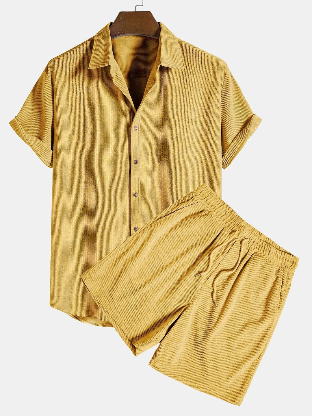 Herren-Sommer-Set | Kurzarm-Shirt & Shorts | Atmungsaktiv & leicht | Polyester
