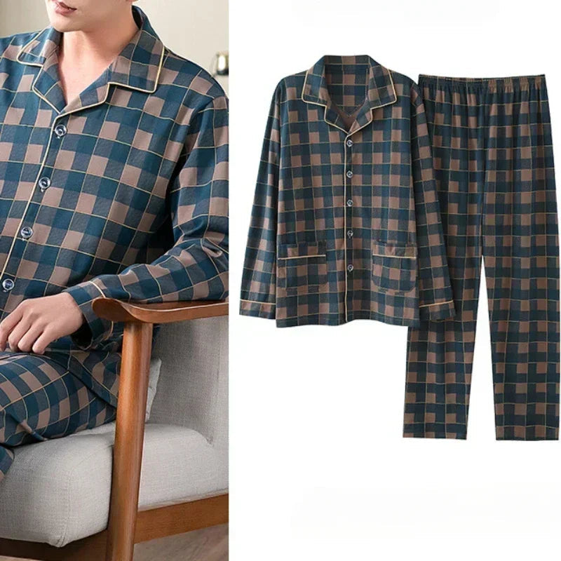 Lässiges Winter-Pyjama-Set in Übergröße mit ultimativem Komfort für Männer | Dani